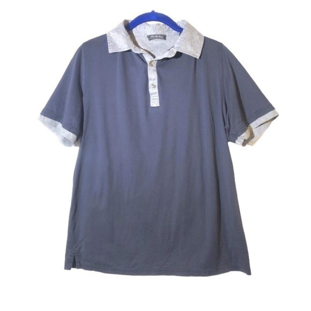 Saks Fifth Avenue Blue Gray Polo
